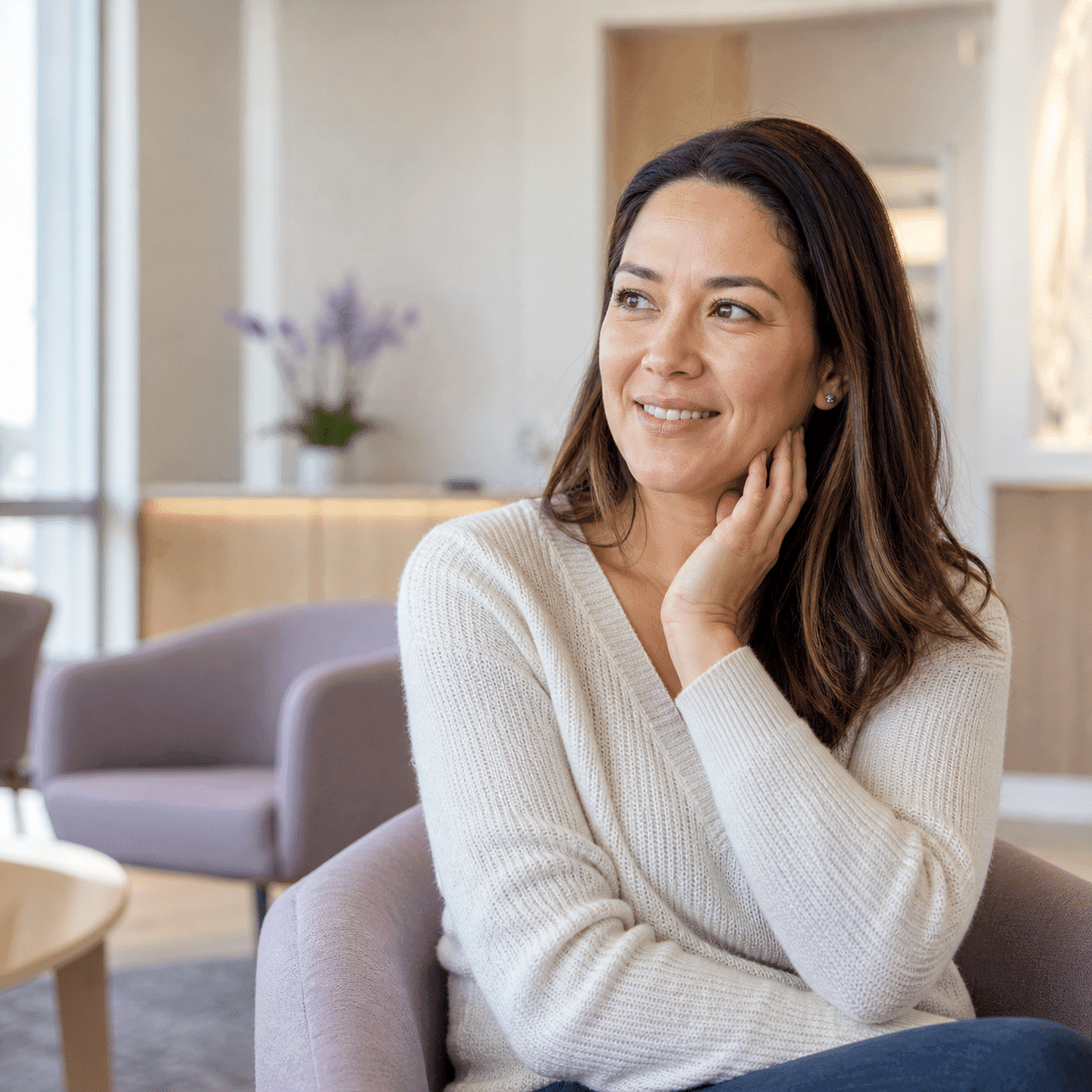 Patient relieved after same-day emergency dental care at A Dental Office in Barrie, Ontario
