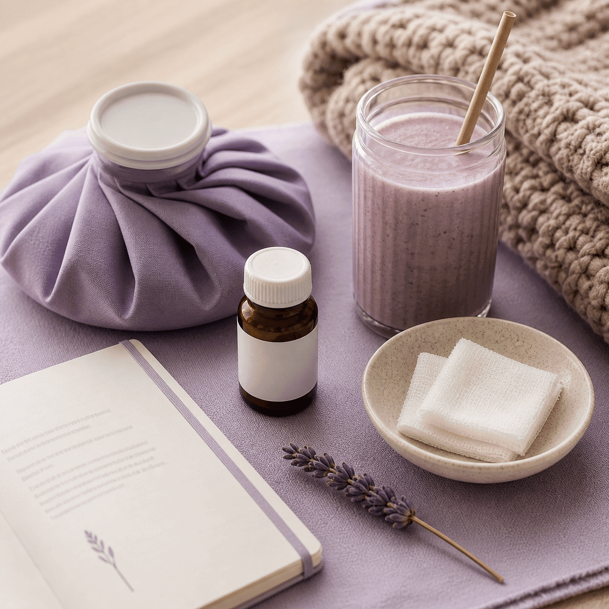 Thoughtful wisdom teeth recovery kit with ice pack and smoothie at A Dental Office in Barrie, Ontario